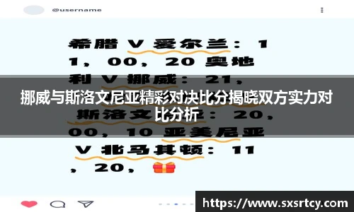 挪威与斯洛文尼亚精彩对决比分揭晓双方实力对比分析